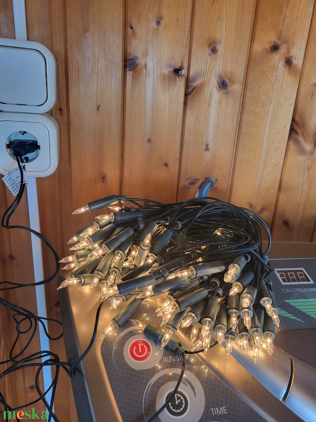 Karácsonyi izzósor, fényfüzér - karácsony - karácsonyi lakásdekoráció - karácsonyi fénydekoráció - Meska.hu