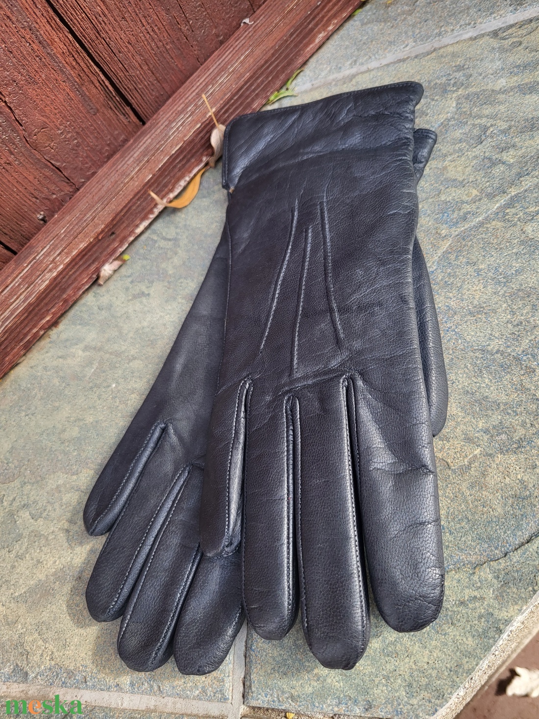 Női bőrkesztyű_szürke - ruha & divat - sál, sapka, kendő - kesztyű - Meska.hu