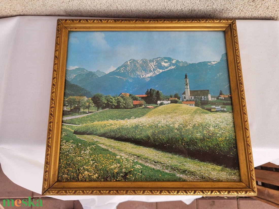 Vintage aranyozott, üvegezett fa képkeret 2. - otthon & életmód - dekoráció - kép & falikép - képkeret - Meska.hu