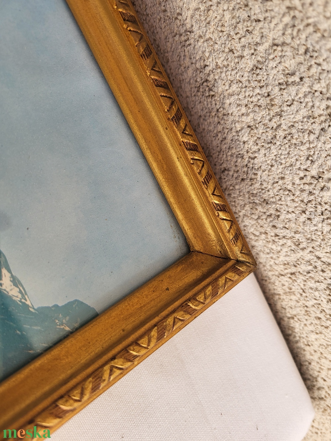 Vintage aranyozott, üvegezett fa képkeret 2. - otthon & életmód - dekoráció - kép & falikép - képkeret - Meska.hu