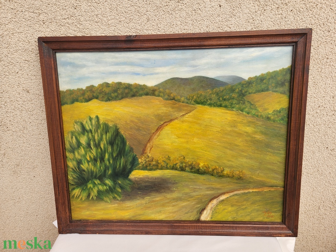 László Elemér Pilisi hegyek festmény - művészet - festmény - olajfestmény - Meska.hu