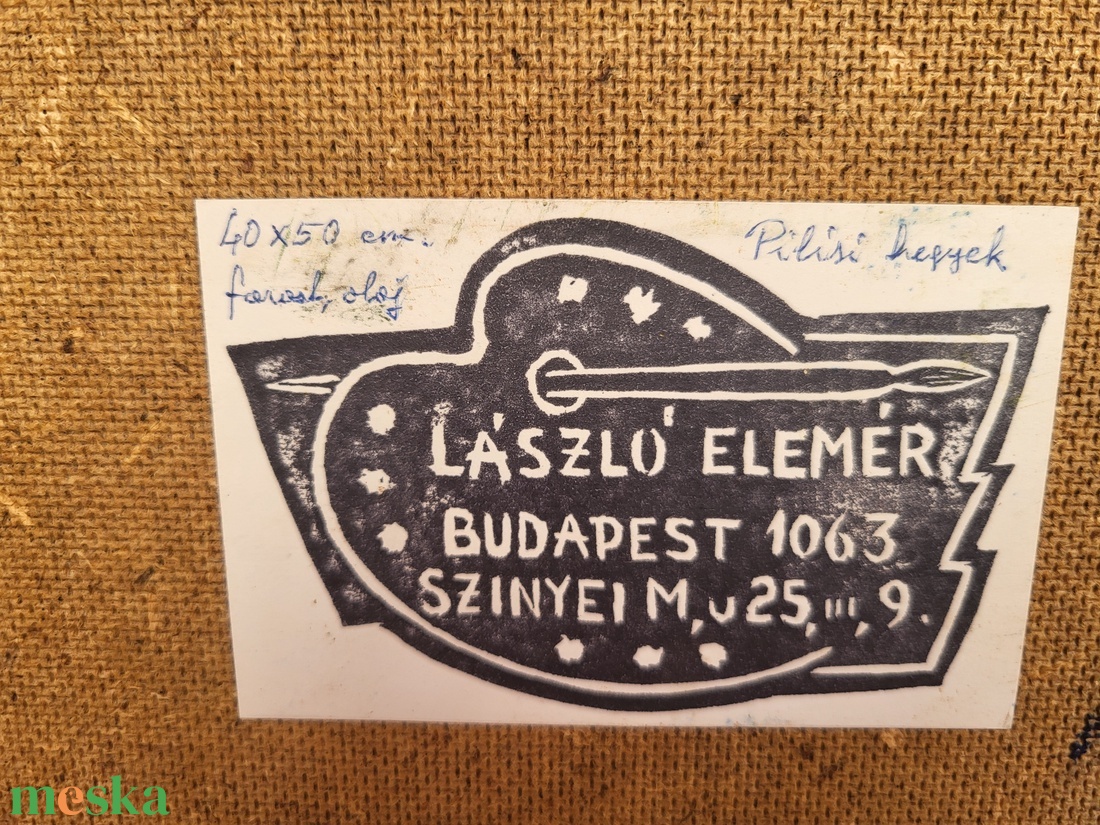 László Elemér Pilisi hegyek festmény - művészet - festmény - olajfestmény - Meska.hu