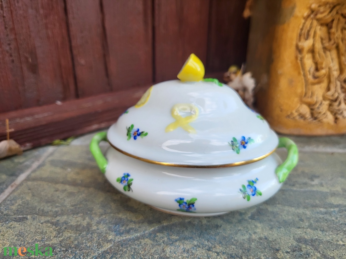 Herendi porcelán_citromfogós bonbonier - otthon & életmód - dekoráció - dísztárgy - Meska.hu