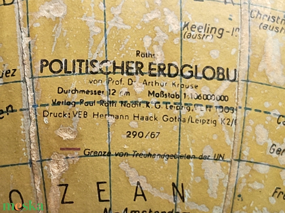 Mid Century, vintage, politikai földgömb - otthon & életmód - dekoráció - dísztárgy - Meska.hu