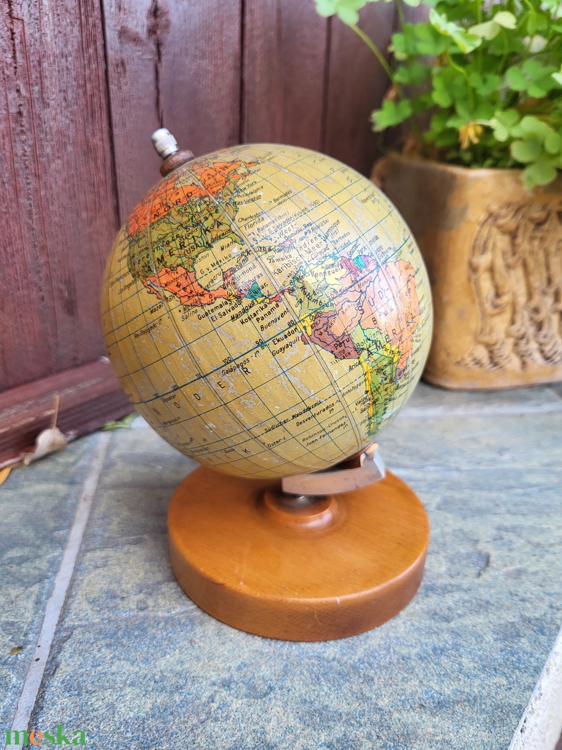 Mid Century, vintage, politikai földgömb - otthon & életmód - dekoráció - dísztárgy - Meska.hu