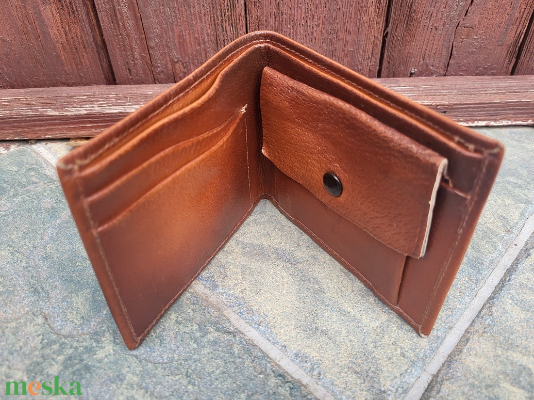 Vintage, iparművészeti, szovjet, bőr, férfi pénztárca - táska & tok - pénztárca & más tok - pénztárca - férfi pénztárca - Meska.hu