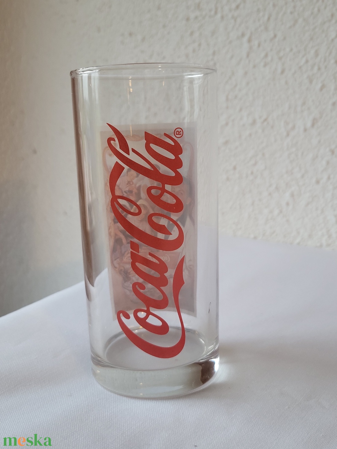 Coca_Cola pohár ritka, vintage stílusú mintával - otthon & életmód - konyhafelszerelés, tálalás - tálalás - pohár - Meska.hu