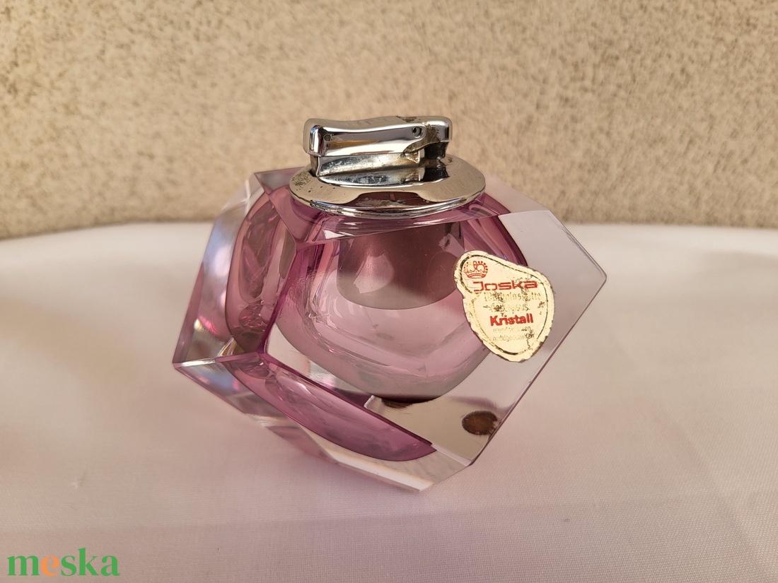 Vintage, Joska Waldglashütte Bodenmais kristály asztali öngyújtó - otthon & életmód - dekoráció - asztal és polc dekoráció - hamutál, öngyújtó, pipa - Meska.hu