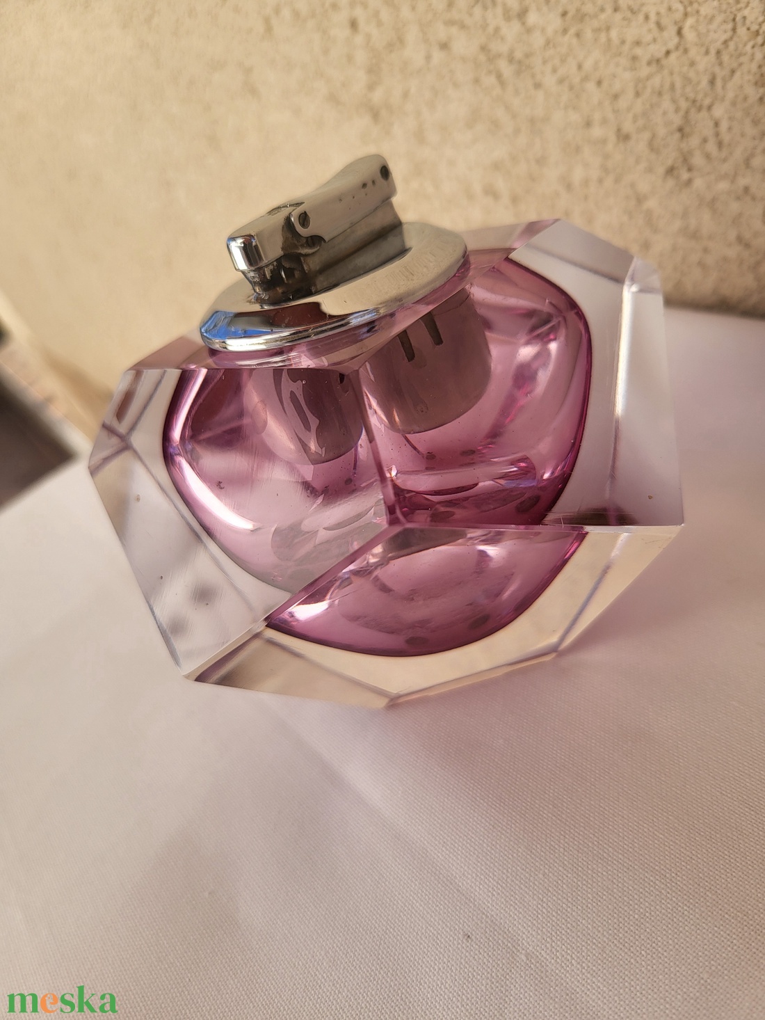 Vintage, Joska Waldglashütte Bodenmais kristály asztali öngyújtó - otthon & életmód - dekoráció - asztal és polc dekoráció - hamutál, öngyújtó, pipa - Meska.hu