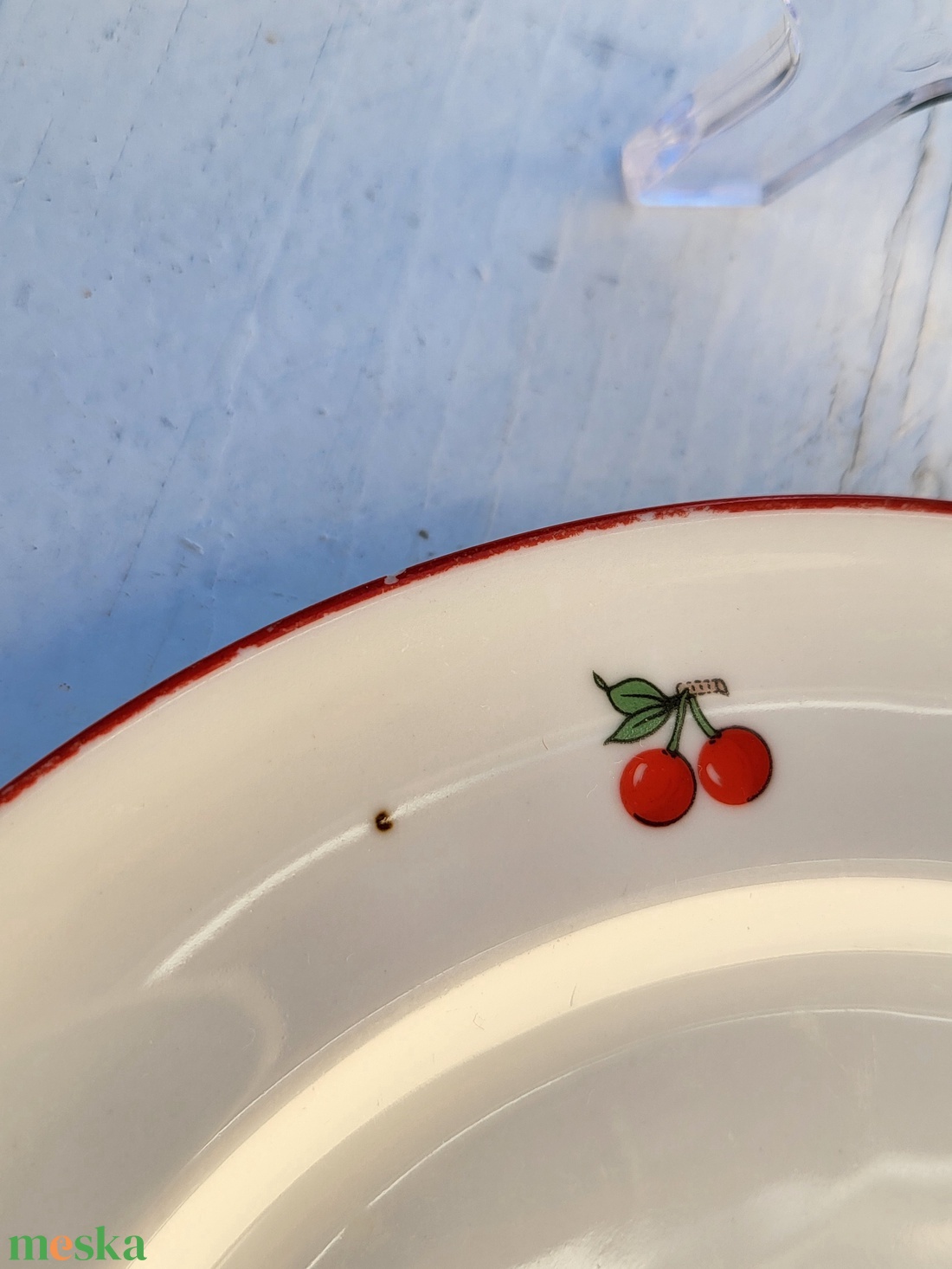 Alföld porcelán_cseresznyés kistányér pár - otthon & életmód - konyhafelszerelés, tálalás - tálalás - tányér & étkészlet - Meska.hu