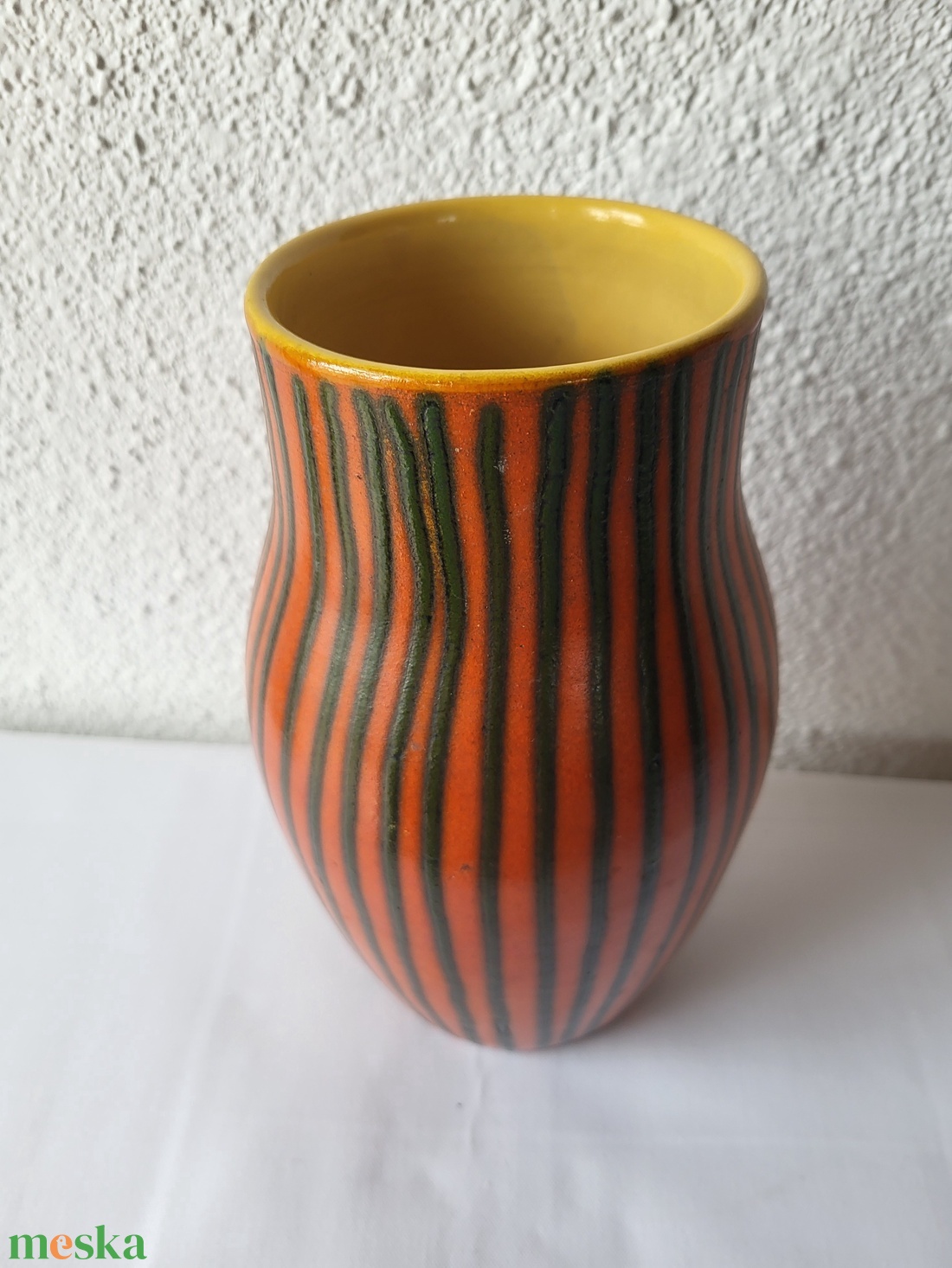 Retro, vintage Tófej kerámia váza - otthon & életmód - virágdekoráció - virágtartó - váza - Meska.hu