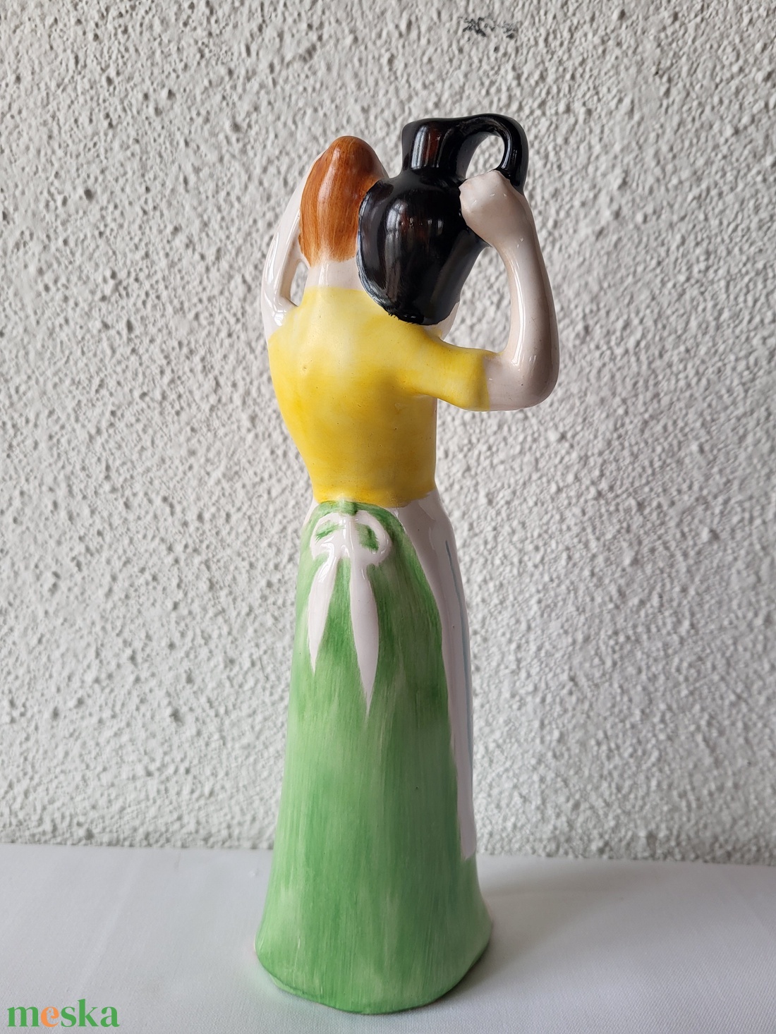 Kézzel festett, Bodrogkeresztúri kerámia_korsós lány - otthon & életmód - dekoráció - dekoratív figurák és szobrok - Meska.hu