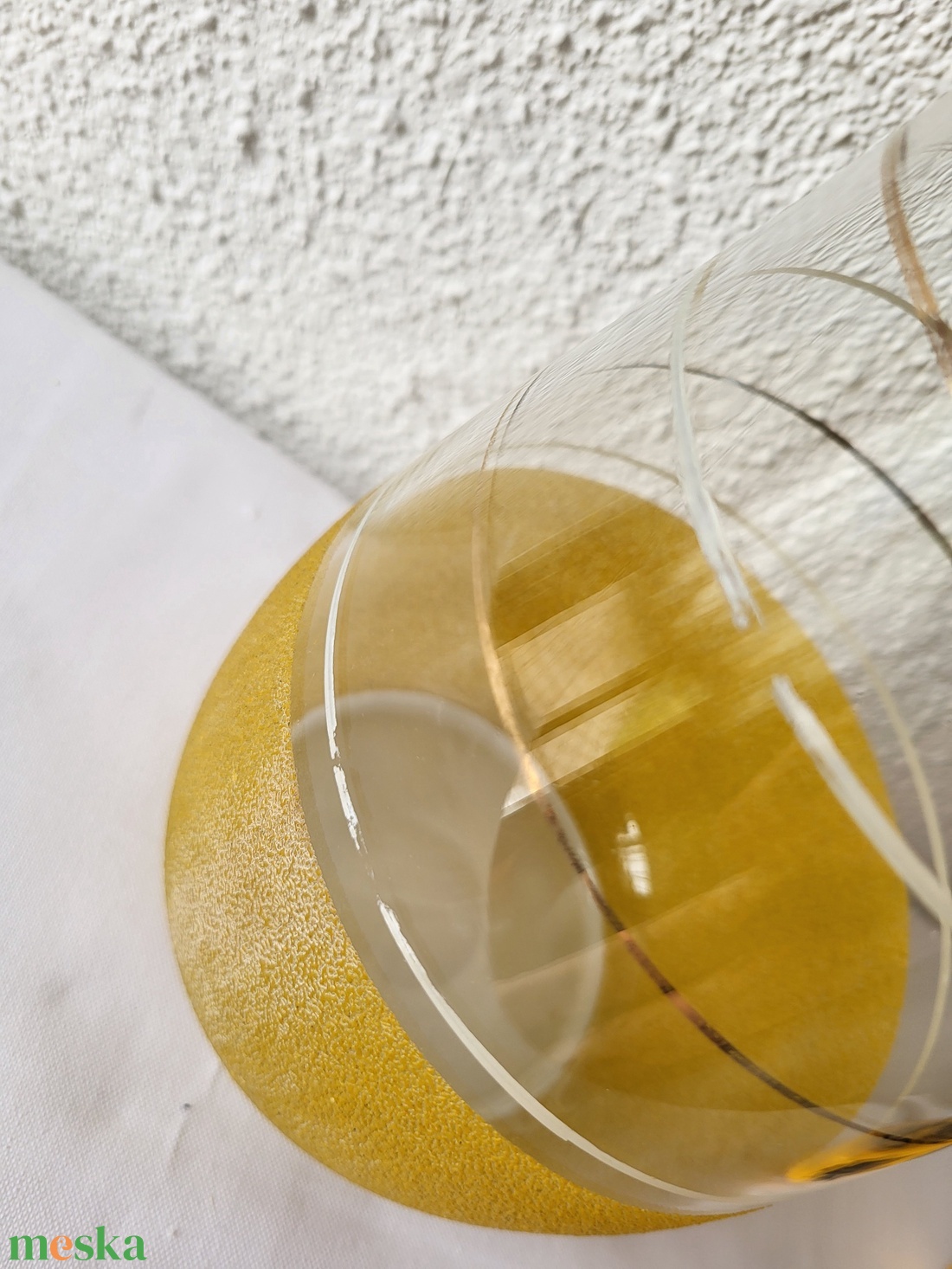 Vintage,retro aranycsíkos limonádés kancsó - otthon & életmód - konyhafelszerelés, tálalás - tálalás - üveg & kancsó - Meska.hu