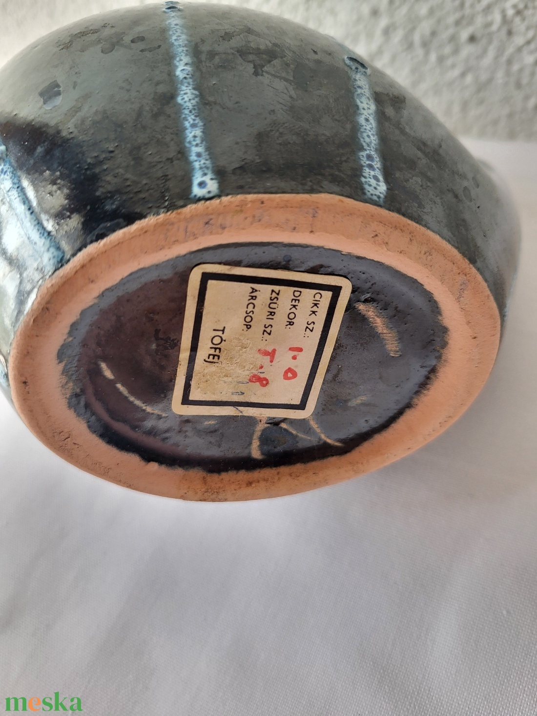 Vintage, retro Tófej kerámia kancsó, váza - otthon & életmód - virágdekoráció - virágtartó - váza - Meska.hu