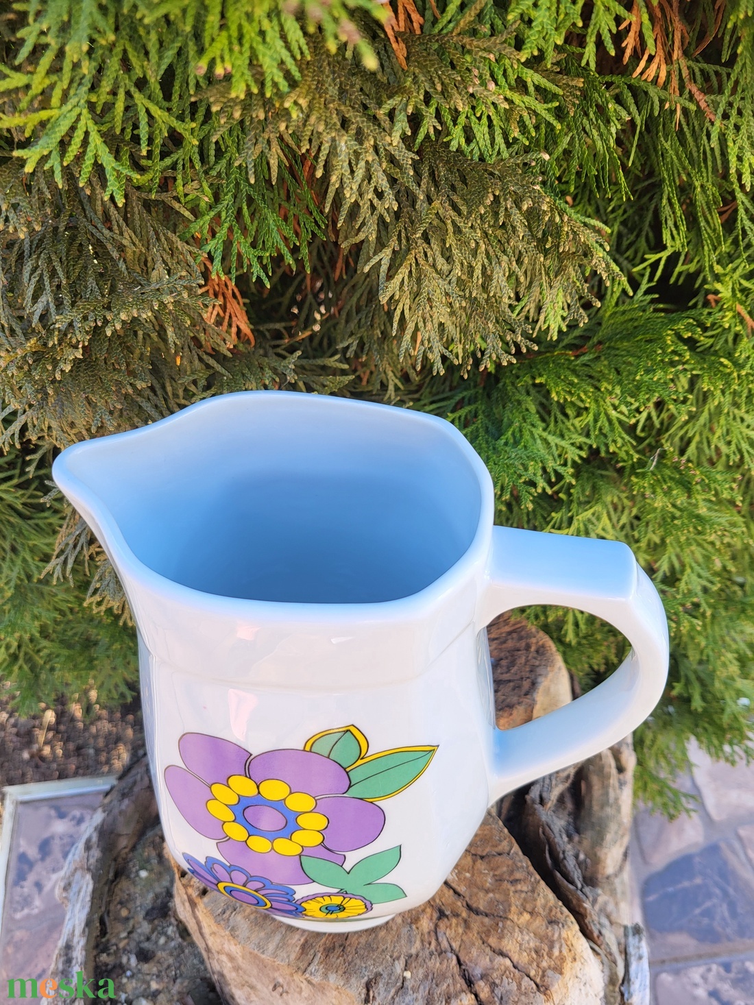 Alföldi porcelán_hippi mintás vizeskancsó - otthon & életmód - konyhafelszerelés, tálalás - tálalás - üveg & kancsó - Meska.hu