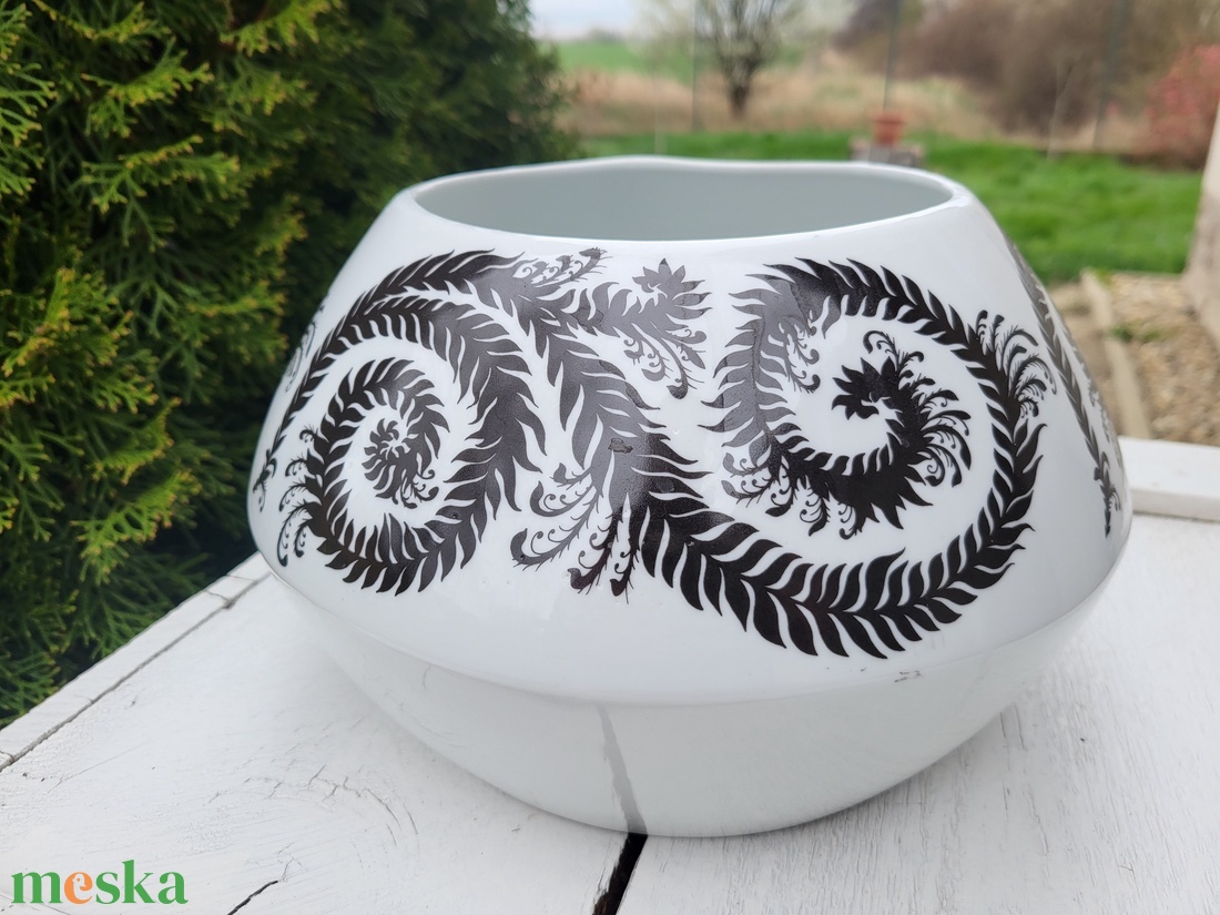 Witeg-Kőporc minimalista, skandináv design porcelán kaspó-váza - otthon & életmód - virágdekoráció - virágtartó - váza - Meska.hu