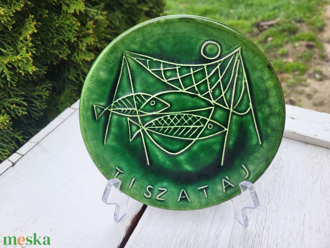 Vintage, ritka halas kerámia falitányér - otthon & életmód - dekoráció - fali és függő dekoráció - falra akasztható dekor - Meska.hu