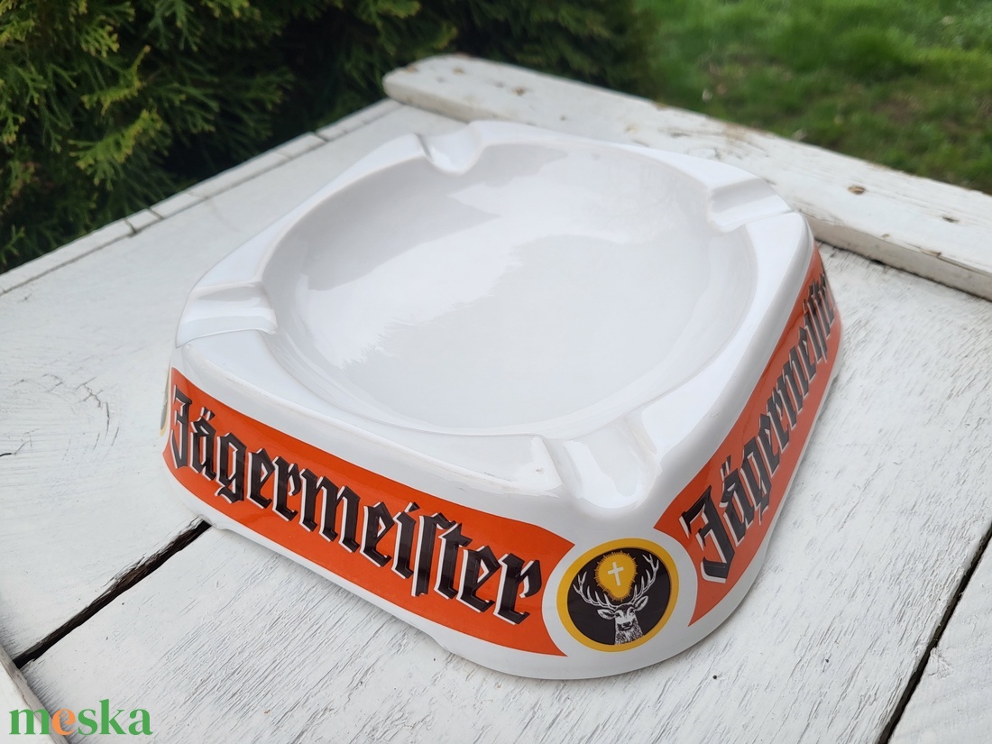 Vintage J�germeister asztali kerámia hamutál - otthon & életmód - dekoráció - asztal és polc dekoráció - hamutál, öngyújtó, pipa - Meska.hu