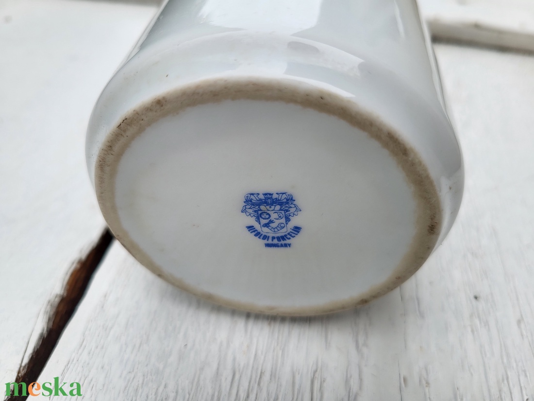 Alföldi porcelán_kék magyaros váza - otthon & életmód - virágdekoráció - virágtartó - váza - Meska.hu