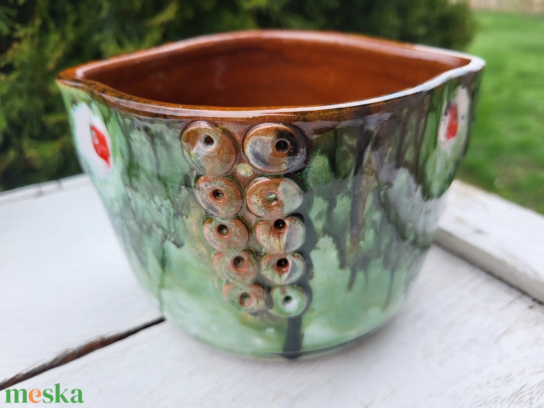 Fórizsné Sárai Erzsébet_vintage, retro, zsűrizett, Iparművészeti kerámia kaspó - otthon & életmód - virágdekoráció - virágtartó - váza - Meska.hu