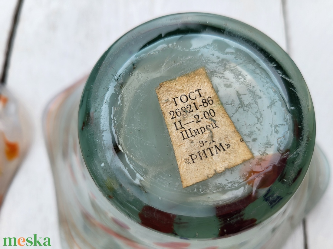 Vintage, retro, murano-i jellegű, szovjet ( lett ) bonbonkínáló dísztálak párban - otthon & életmód - dekoráció - asztal és polc dekoráció - dekorációs tál, tartó - Meska.hu