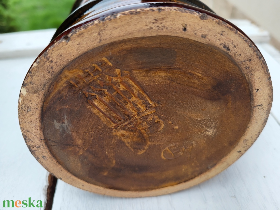 Zsolnay pirogránit söröskorsó_Fürtös György terve - otthon & életmód - konyhafelszerelés, tálalás - tálalás - sörös pohár és korsó - Meska.hu