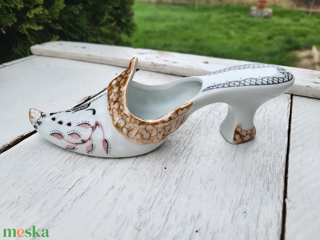 Vintage, porcelán díszpapucs - otthon & életmód - dekoráció - dekoratív figurák és szobrok - Meska.hu
