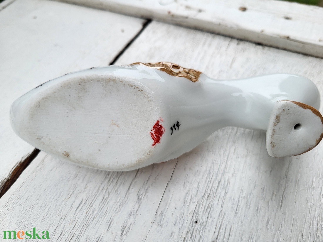 Vintage, porcelán díszpapucs - otthon & életmód - dekoráció - dekoratív figurák és szobrok - Meska.hu