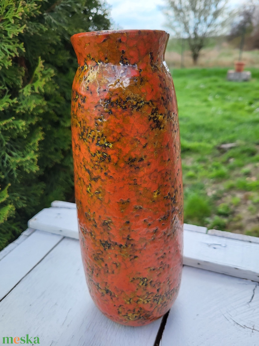 Retro, vintage Tófej kerámia váza_nagyméretű - otthon & életmód - virágdekoráció - virágtartó - váza - Meska.hu