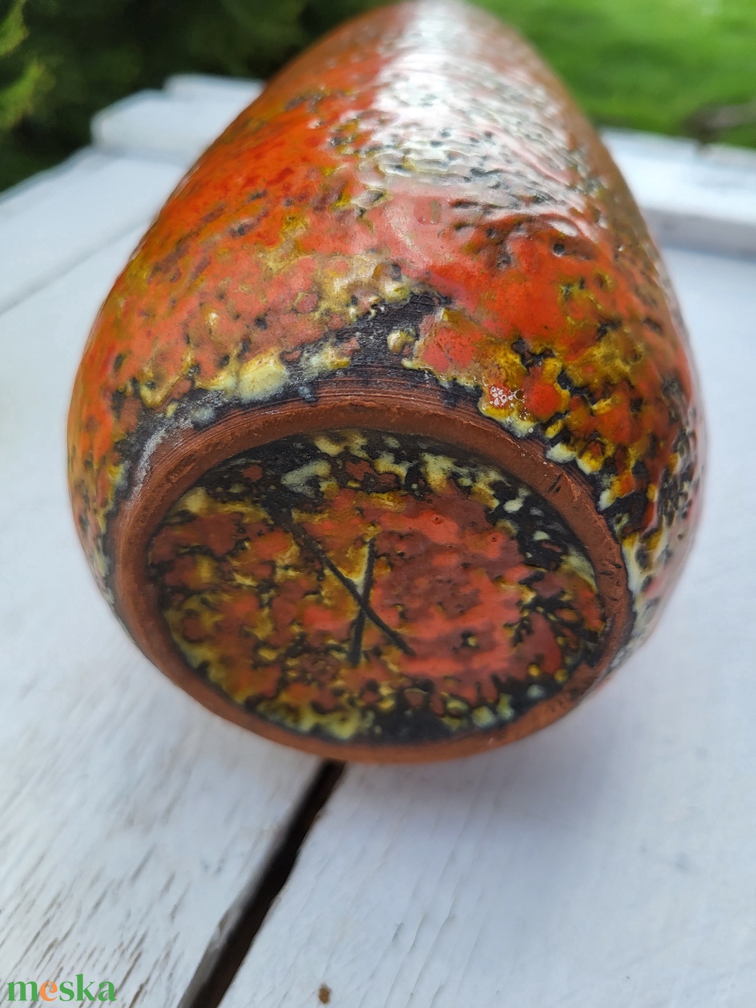 Retro, vintage Tófej kerámia váza_nagyméretű - otthon & életmód - virágdekoráció - virágtartó - váza - Meska.hu