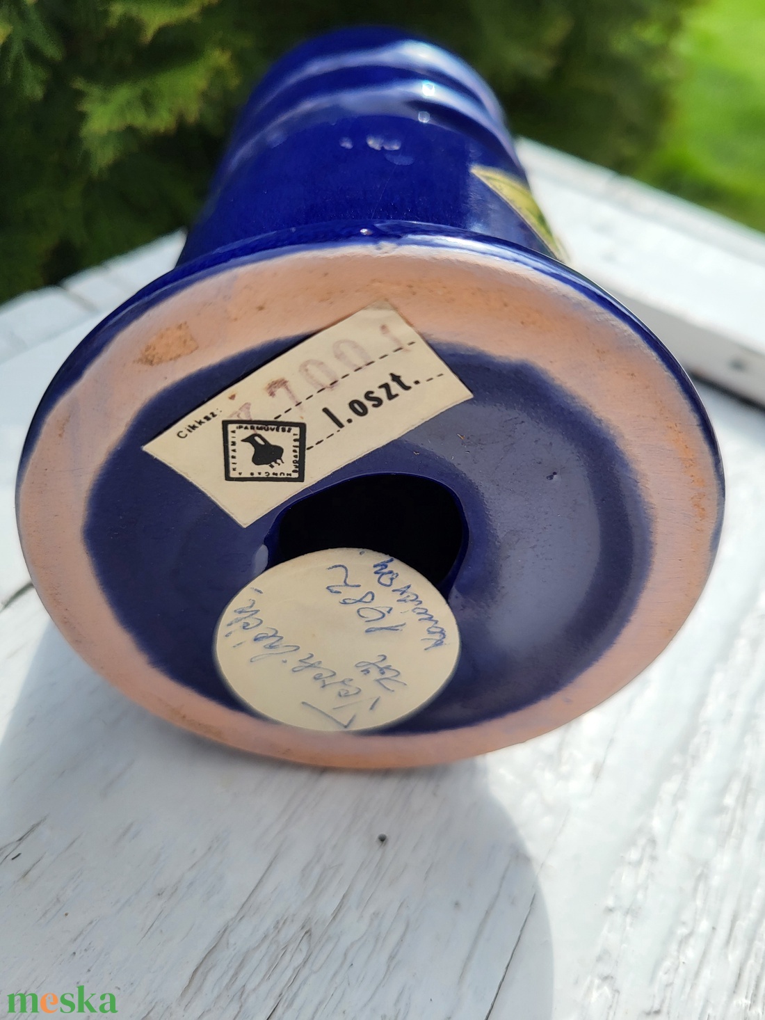 Retro, vintage Iparművészeti kerámia mécsestartó - otthon & életmód - gyertya, illat, aroma - gyertyatartó - Meska.hu