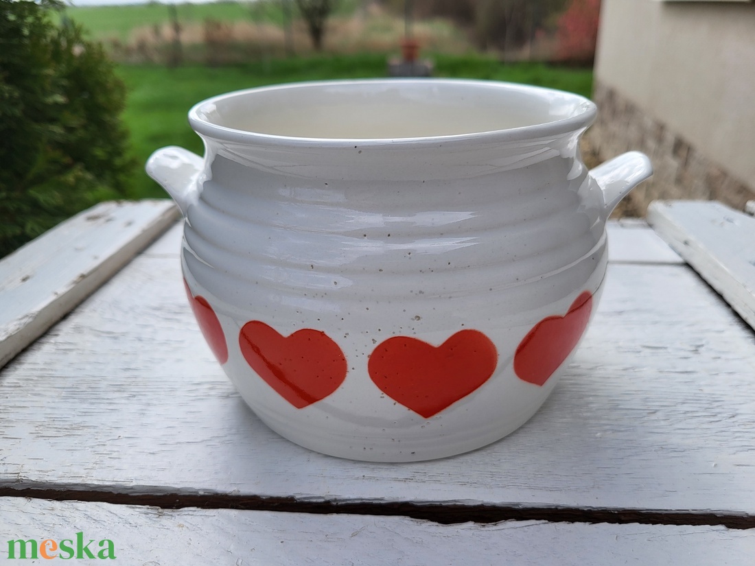 Gránit szívecskés sótartó - otthon & életmód - konyhafelszerelés, tálalás - konyhai tárolás - fűszertartó - Meska.hu