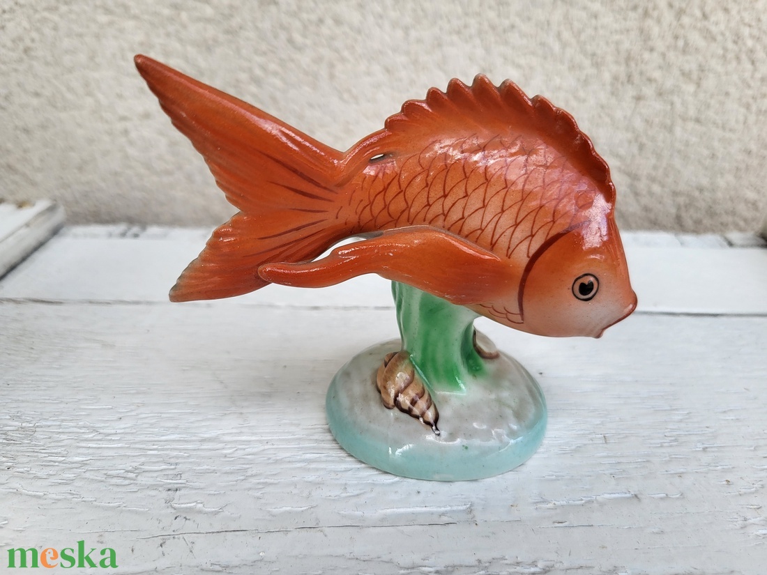 Régi, Drasche porcelán_kézzel festett halacska - otthon & életmód - dekoráció - dekoratív figurák és szobrok - Meska.hu