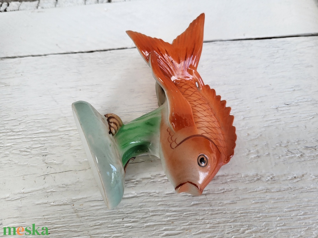 Régi, Drasche porcelán_kézzel festett halacska - otthon & életmód - dekoráció - dekoratív figurák és szobrok - Meska.hu