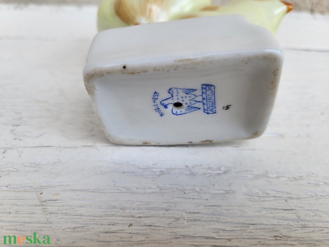 Aquincum Budapest porcelán csibe pár - otthon & életmód - dekoráció - dekoratív figurák és szobrok - Meska.hu