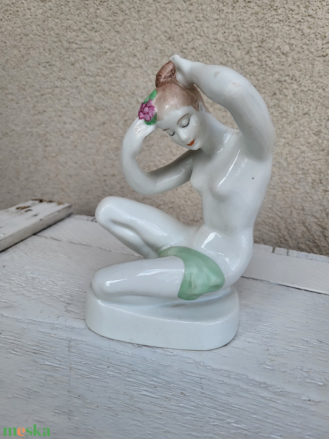 Aquincum Budapest porcelán női akt szobor - otthon & életmód - dekoráció - dekoratív figurák és szobrok - Meska.hu