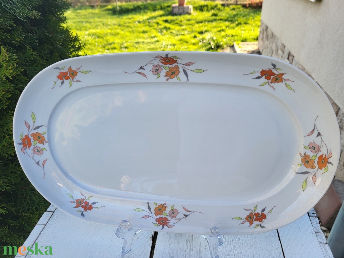 Alföldi porcelán_színes hajnalkás sültes, pecsenyés tál - otthon & életmód - konyhafelszerelés, tálalás - tálalás - kínálótál - Meska.hu