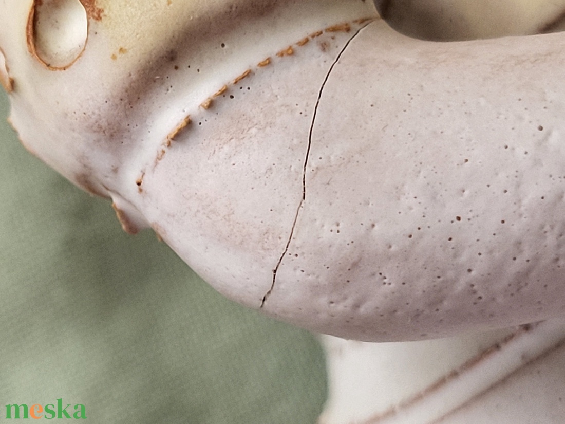 Vintage Kovács Éva  Csillagszemű mázas kerámia_Copfos lány virágcsokorral - otthon & életmód - dekoráció - dekoratív figurák és szobrok - Meska.hu