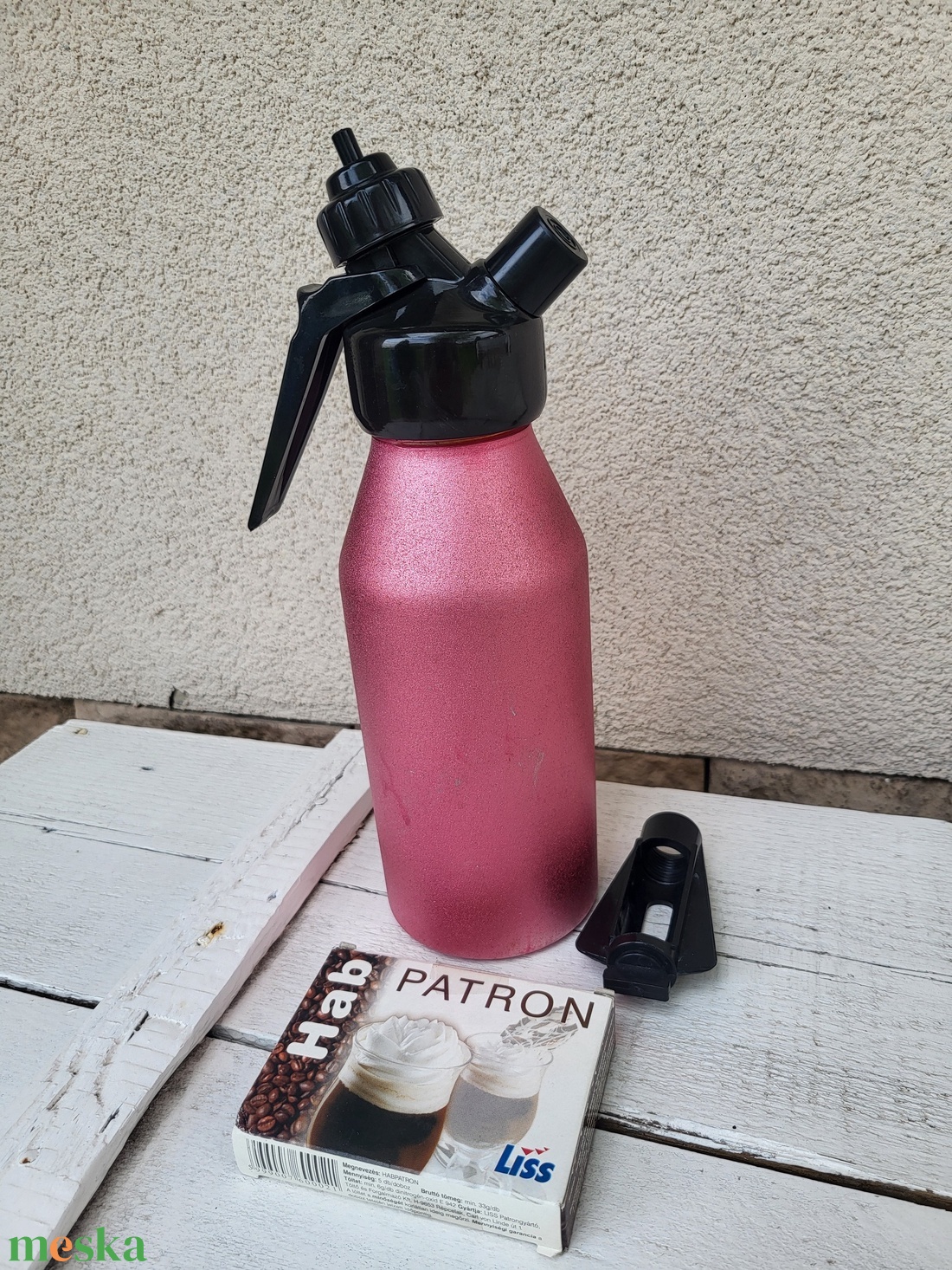 Vintage, retro Lehel habszifon + patronok - otthon & életmód - konyhafelszerelés, tálalás - flaska, csatos üveg - Meska.hu