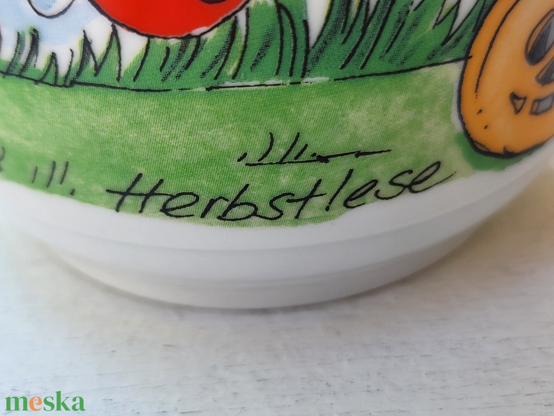 Hertie Markthallen porcelán_mesejelenetes, katicabogaras bögre  Őszi betakarítás  - otthon & életmód - konyhafelszerelés, tálalás - tálalás - bögre & csésze - Meska.hu