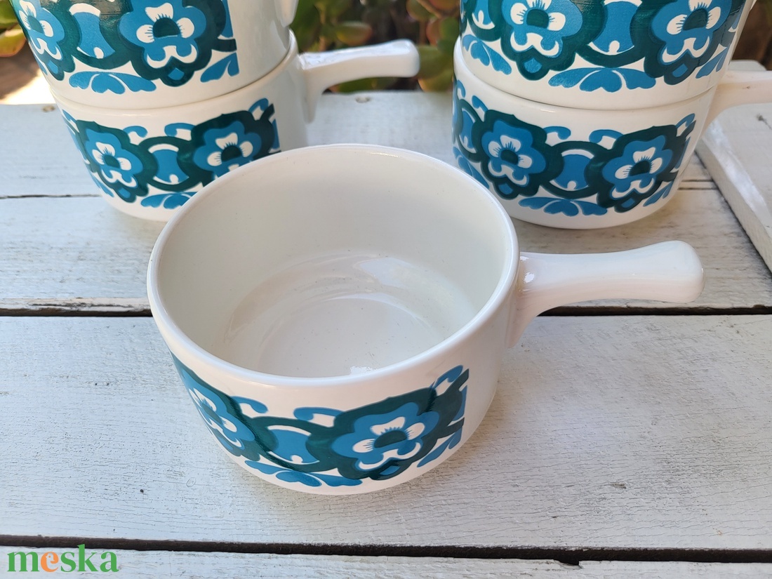 Vintage, retro Staffordshire Ironstone leveses csésze, kőedény készlet - otthon & életmód - konyhafelszerelés, tálalás - tálalás - bögre & csésze - Meska.hu