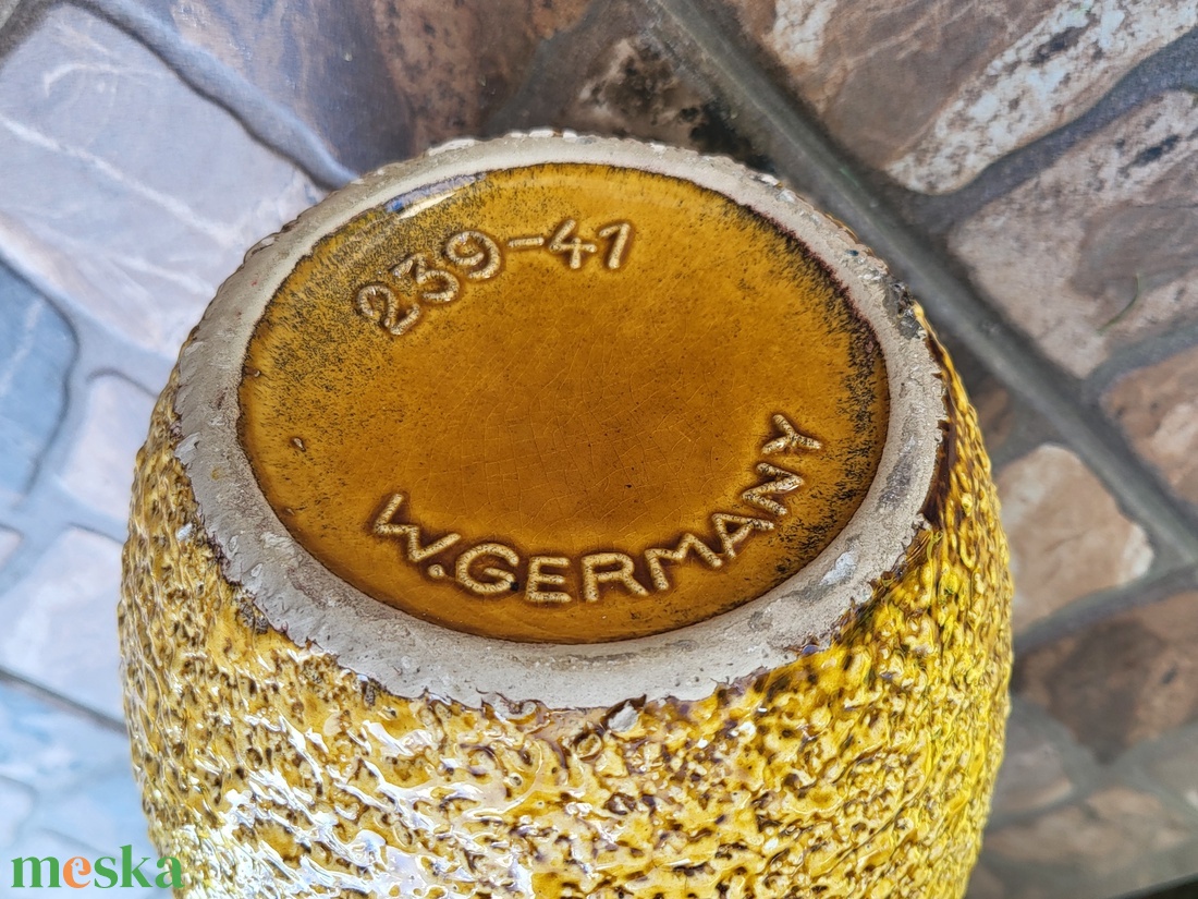 Vintage, retro NSZK Scheurich ( 239-41 ) Fat Lava kerámia padlóváza - otthon & életmód - virágdekoráció - virágtartó - váza - Meska.hu