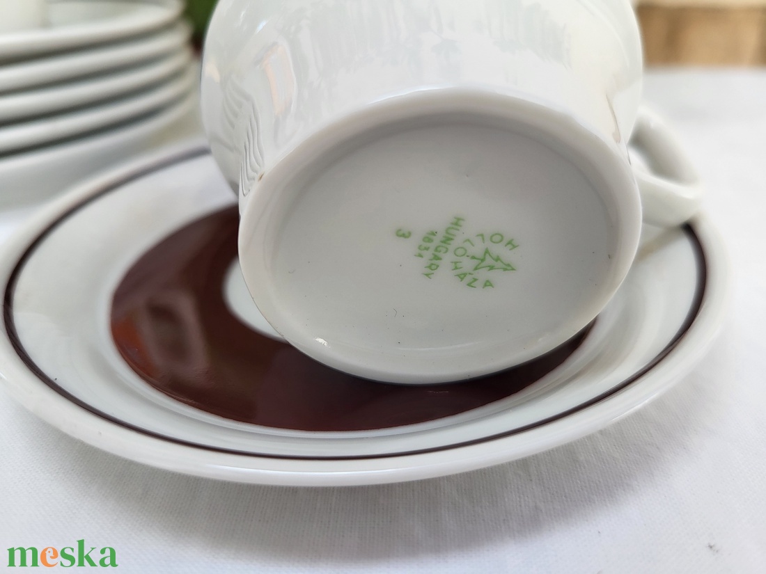 Vintage, retro Hollóházi porcelán mokkás/kávés csészeszett - otthon & életmód - konyhafelszerelés, tálalás - tálalás - bögre & csésze - Meska.hu