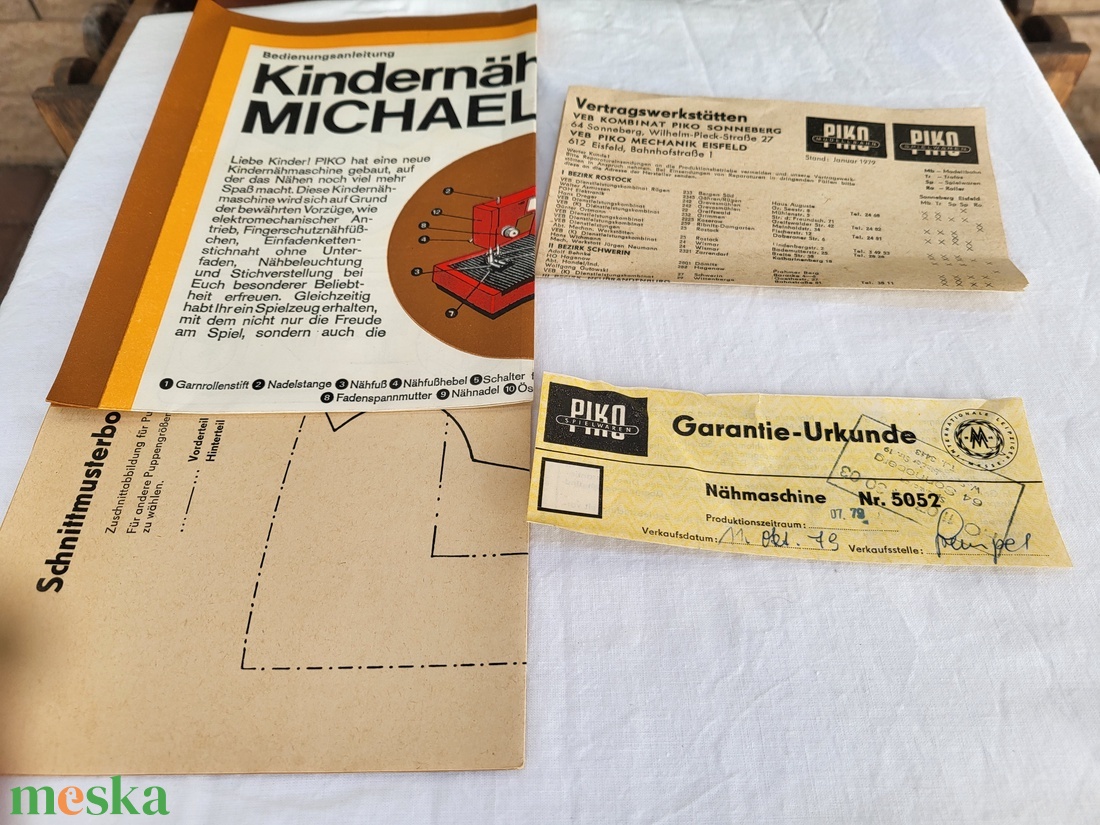 Vintage, retro, NDK Piko Michaela gyermekvarrógép - játék & sport - készségfejlesztő és logikai játék - oktató játékok - Meska.hu