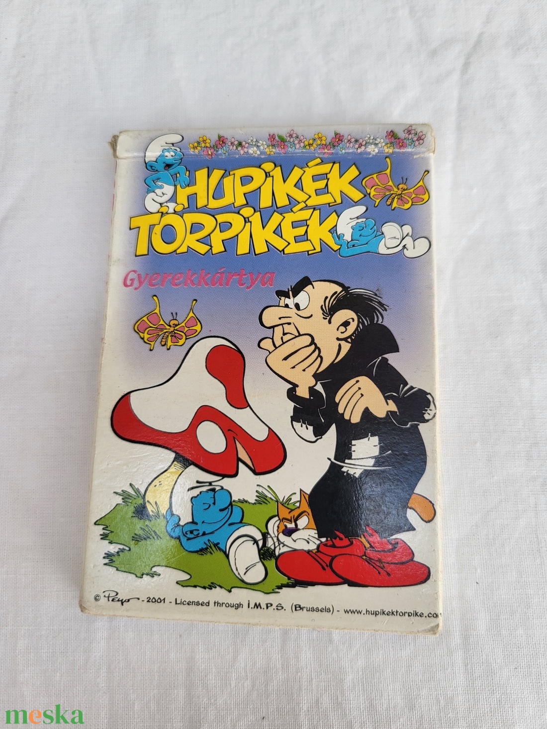 Vintage, retro Fekete Péter jellegű játékkártya_Hupikék törpikék - játék & sport - táblajáték és kártyajáték - kártya - Meska.hu