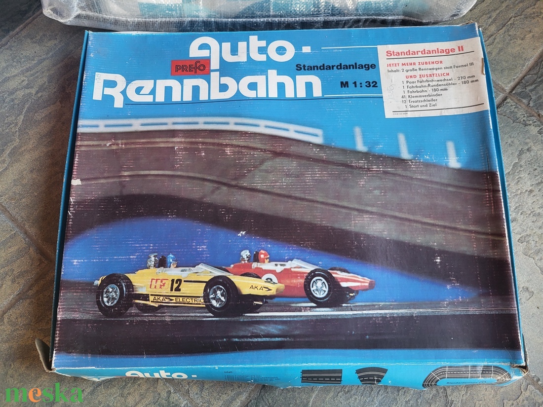 Retro, vintage NDK autópálya_Auto Rennbahn - játék & sport - kisautók, járművek - szettek - Meska.hu