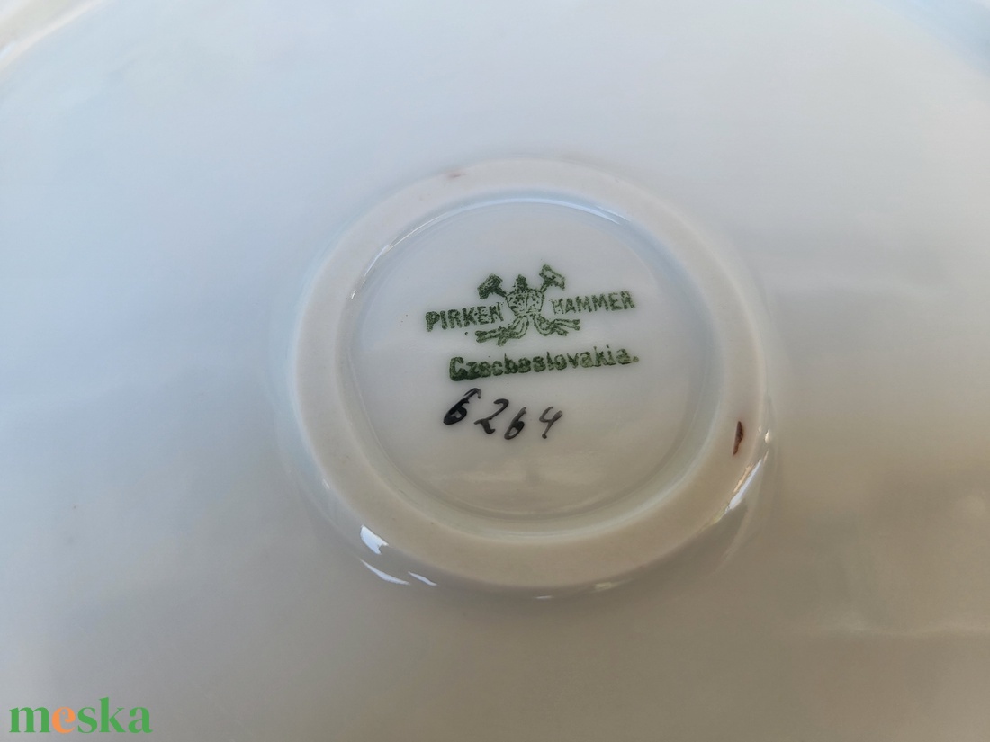 Antik Pirkenhammer Chechoslovakia porcelán_bazsarózsás tálalószett - otthon & életmód - konyhafelszerelés, tálalás - tálalás - tányér & étkészlet - Meska.hu