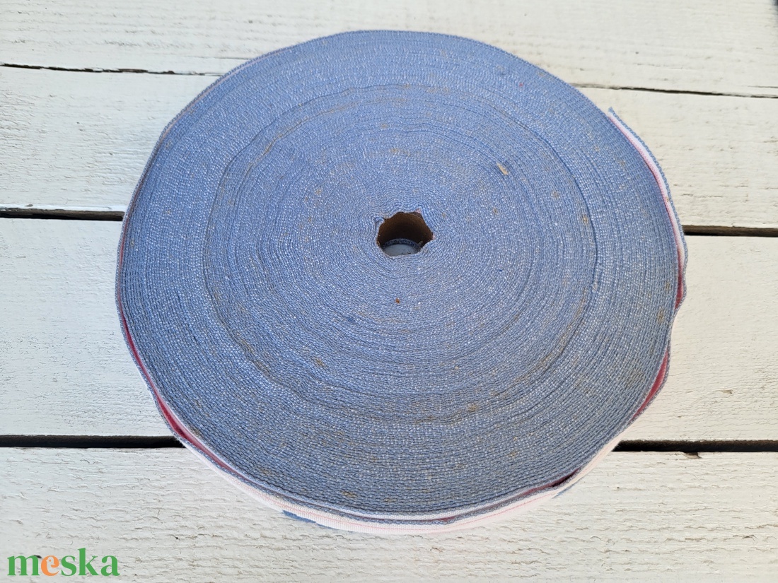 Vintage, retro, prémium, gyerekmintás szőtt textil-pamut szegőszalag tekercs_egeres - kellékek & szerszámok - rövidáru - szalag, pánt - textilszalag - Meska.hu