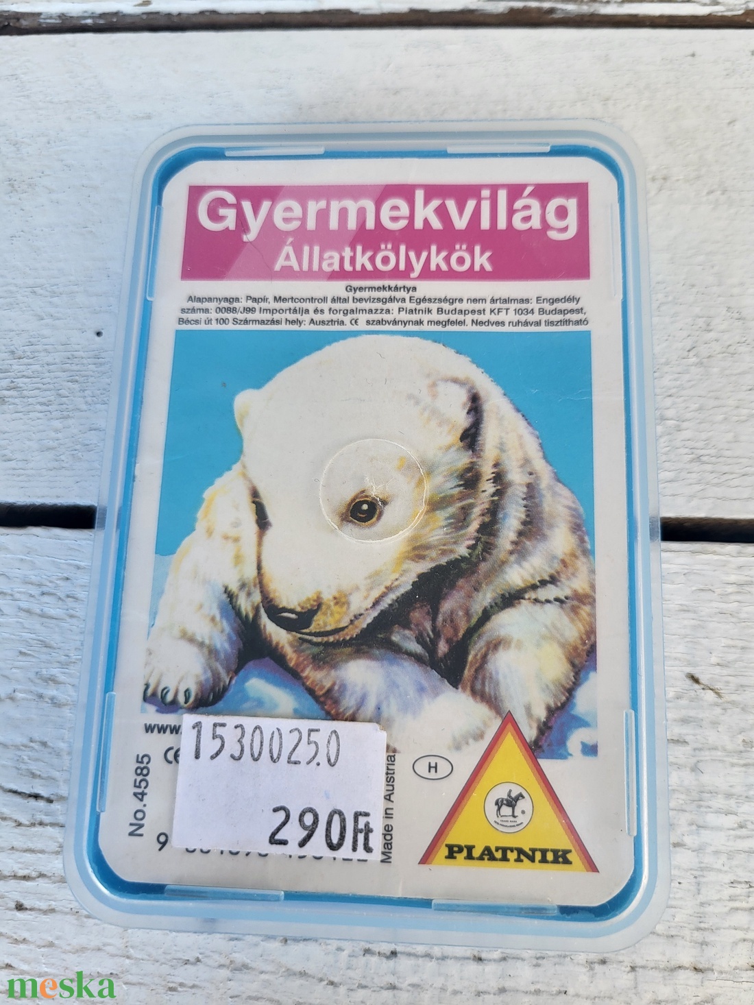 Retro Piatnik Gyermekvilág játékkártya_Állatkölykök - játék & sport - táblajáték és kártyajáték - kártya - Meska.hu