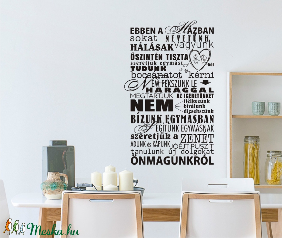 Házi áldás falmatrica -  - Meska.hu